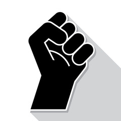 Fist revolution symbol, vector