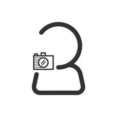 Man with camera icon