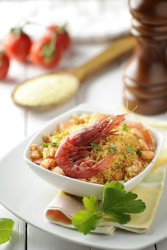 couscous vegetables and shrimp 