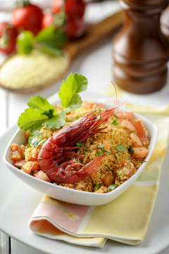 couscous vegetables and shrimp 