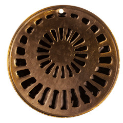 Old brass circle