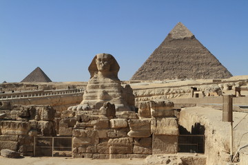 Die Pyramiden und Sphinx von Gizeh in Ägypten