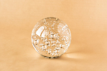 A glass ball with inner bubbles