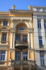 Building on the left bank of river Neris,fragment