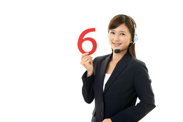 笑顔のオペレーター