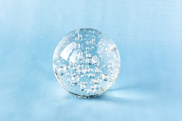 A glass ball with inner bubbles