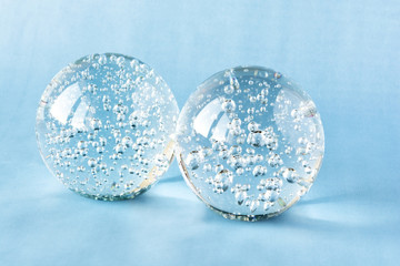 A glass balls with inner bubbles