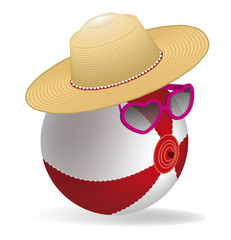 Monsieur Ballon Lunettes Chapeau plage vacances 1