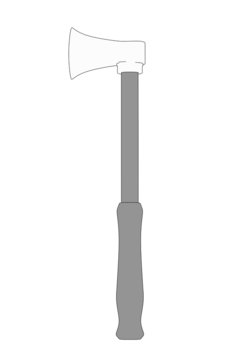 cartoon image of axe (work tool)