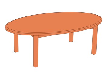 2d cartoon image of table