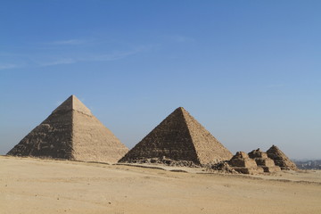 Die Pyramiden und Sphinx von Gizeh in Ägypten
