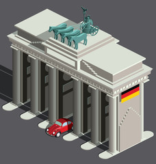 Brandenburg Gate and German car