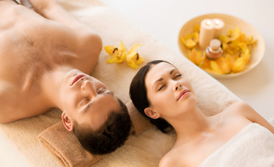 couple in spa