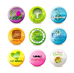 Glass eco badges