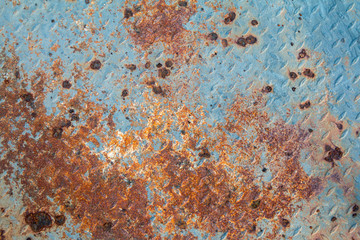 Old rusty metal plate