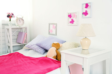 Beautiful pink girls bedroom