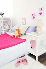 Beautiful pink girls bedroom