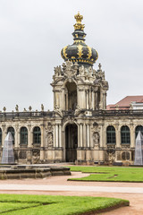 Kronentor or Crown Gate in Zwinger Palace. Dresden, Germany.