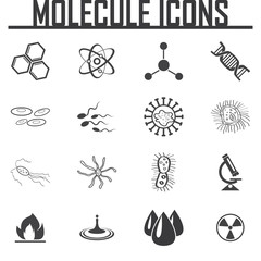 Molecules icons. vector illustration eps 10