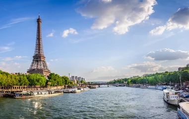 Zelfklevend Fotobehang Eiffeltoren en Pont d& 39 Iéna © jasckal