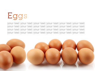 eggs isolated on white background