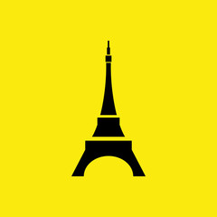 Eiffel tower in Paris. Isolated on white background. Vector illu