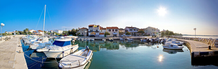 Fototapeta na wymiar Adriatic village of Diklo panoramic view