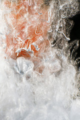 Colors drop underwater. Blured background. Silver glow.