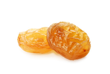Raisins isolated on white
