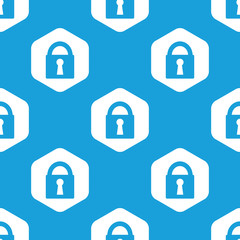 Closed padlock hexagon pattern