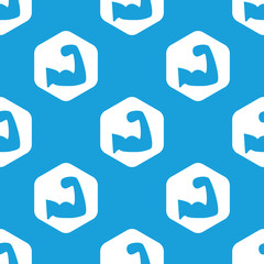 Muscular arm hexagon pattern