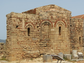 Grèce - Rhodes - Lindos - Église byzantine sur l'acropole