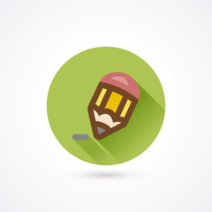 Flat icon. Pencil