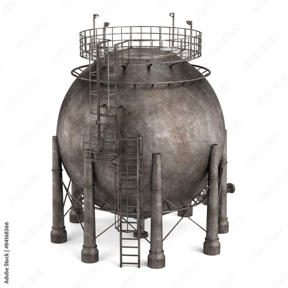 Wall mural 3d render of gas storage