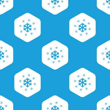 Snowflakes hexagon pattern