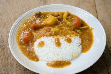 Obraz na płótnie Canvas pork in curry sauce