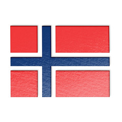 Norwegian flag illustration