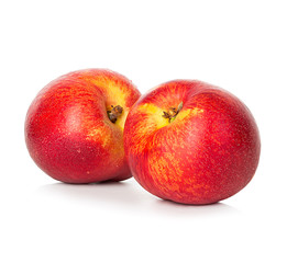 Nectarines isolated on white background