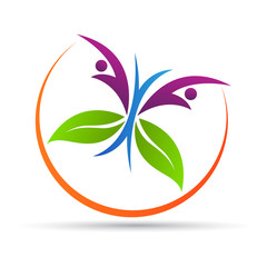 Abstract butterfly design used for logo purpose.