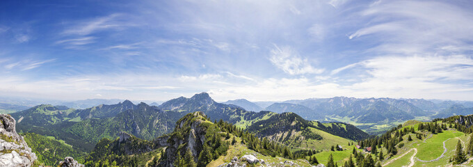 Panoramic view Alps in Bavaria