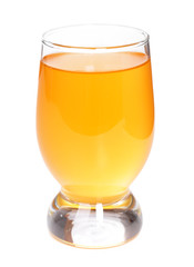 Glass of apple juice, isolated on white