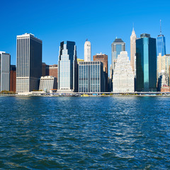 Obraz premium Widok na dolny Manhattan z Brooklynu