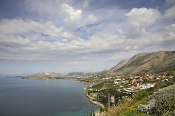 Fototapeta premium Adriatic Sea near Plat. Dalmatia. Croatia