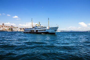 Passenger vessel in Bosporus, Istanbul, Turkey