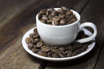  coffee on brown background