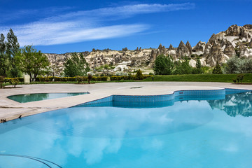 Open air swimming pool, Goreme, Cappadocia, Turkey