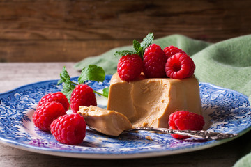 Italian dessert coffee panna cotta
