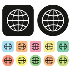 Globe. Earth. Global icon. vector
