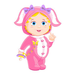girlie in a bunny costume