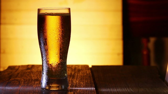 Beer abstract golden yellow bubble background.
